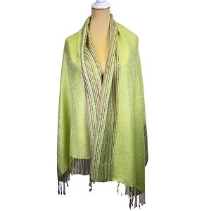 Pashmina Cashmere & Silk Scarf Wrap Fringe Shawl Double Sided Bohemian Boho